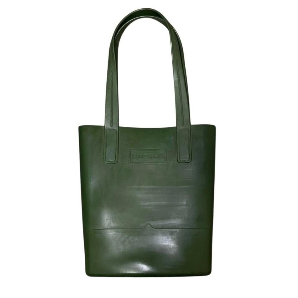 Hunter Original Rubberized Tote Bag Olive Green Waterproof Shoulder Bag